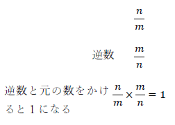 分母と分子を入れ替える計算