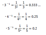 3、4、5のマイナス1乗