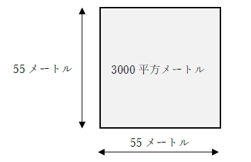 3000平方メートル