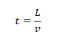 t=L/v