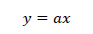 y=ax