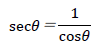 sec\theta＝1cosθ