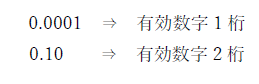 有効数字2桁と0の扱い