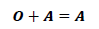 \mathbit{O}+\mathbit{A}=\mathbit{A}